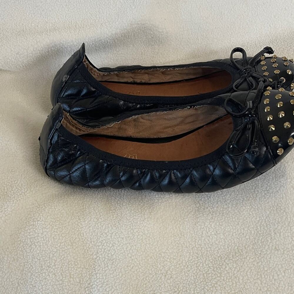 Aldo Black Studded Quilted Flats - Picture 4 of 5